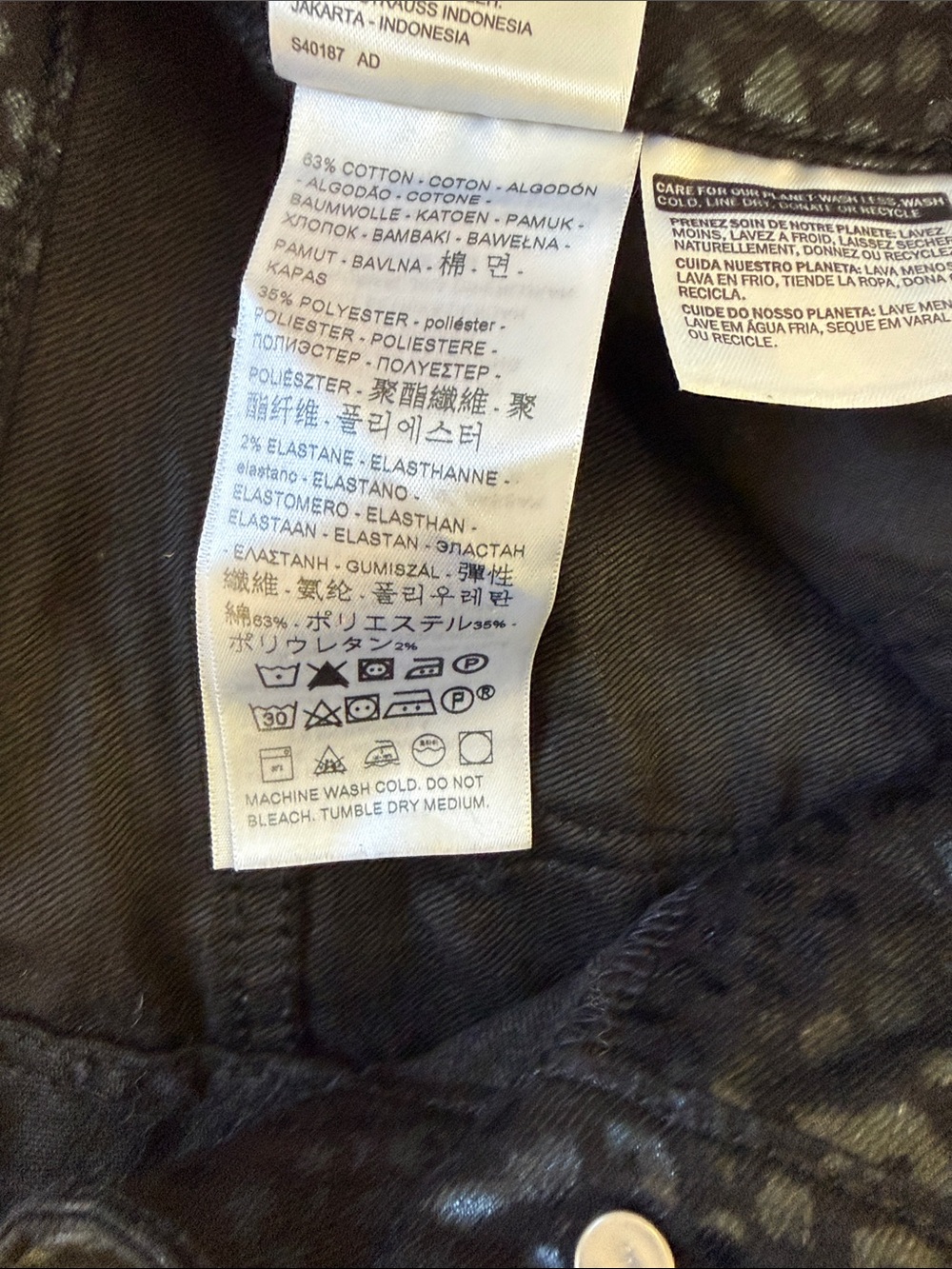 Levi's 721 Wild Cat Foil Leopard High Rise Skinny Jeans 26 - Picture 6 of 13